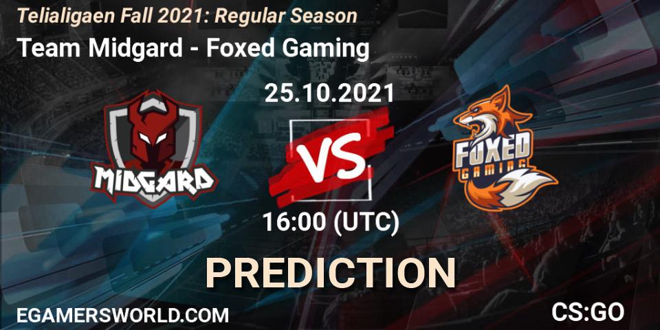 Team Midgard vs Foxed Gaming: Betting TIp, Match Prediction. 25.10.2021 at 16:00. Counter-Strike (CS2), Telialigaen Fall 2021: Regular Season