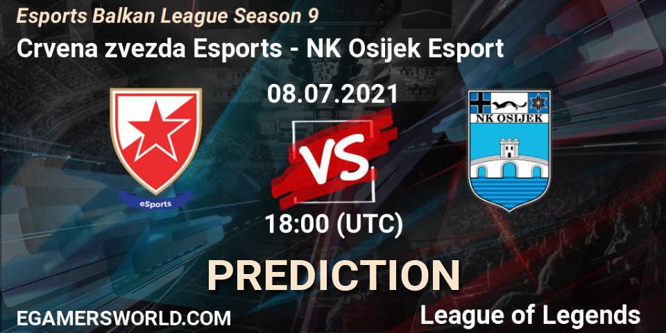Crvena zvezda Esports vs NK Osijek Esport: Betting TIp, Match Prediction. 08.07.21. LoL, Esports Balkan League Season 9