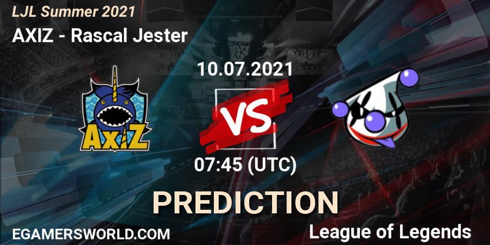 AXIZ vs Rascal Jester: Betting TIp, Match Prediction. 10.07.21. LoL, LJL Summer 2021