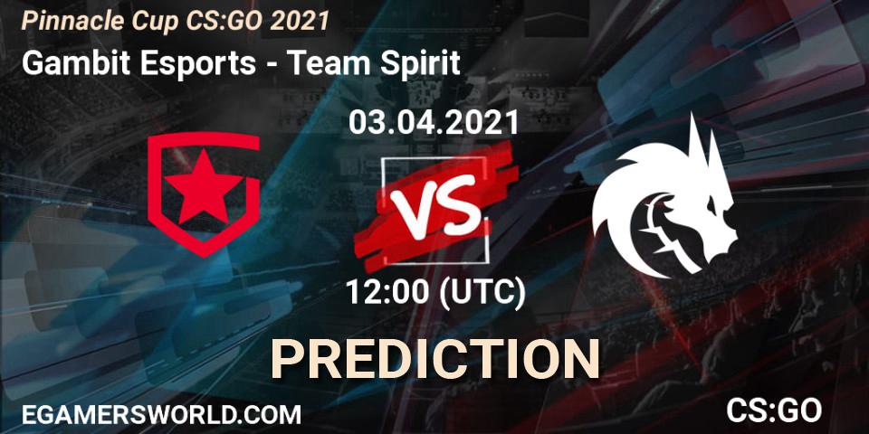 Gambit Esports vs Team Spirit: Betting TIp, Match Prediction. 03.04.21. CS2 (CS:GO), Pinnacle Cup #1
