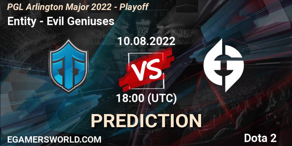 Entity vs Evil Geniuses: Betting TIp, Match Prediction. 10.08.22. Dota 2, PGL Arlington Major 2022 - Playoff
