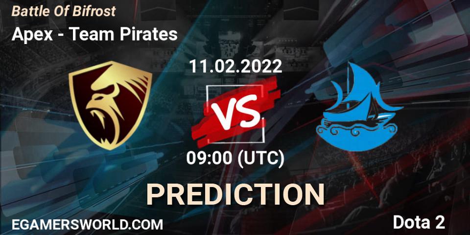 Apex vs Team Pirates: Betting TIp, Match Prediction. 12.02.2022 at 06:23. Dota 2, Battle Of Bifrost