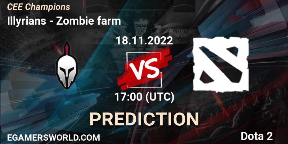 Illyrians vs Zombie farm: Betting TIp, Match Prediction. 18.11.22. Dota 2, CEE Champions
