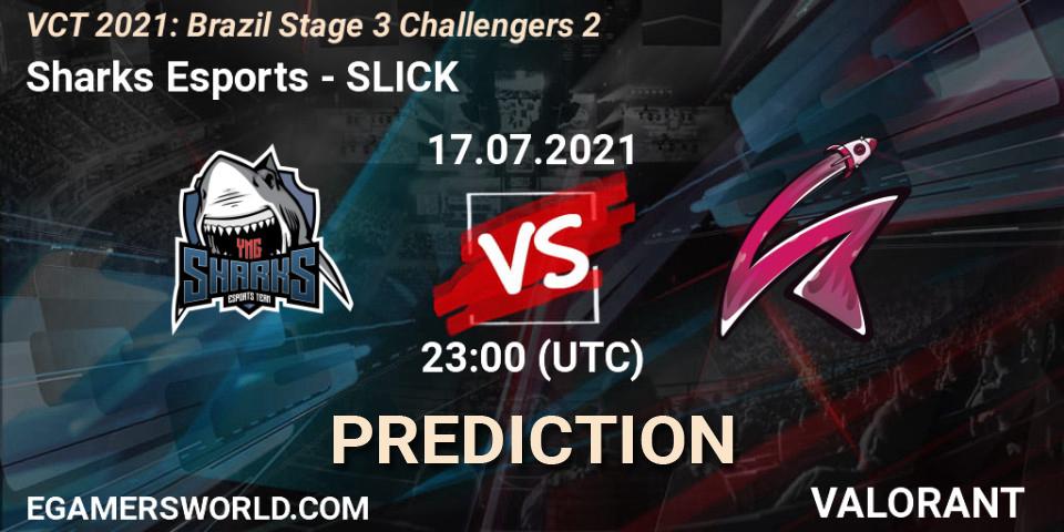 Sharks Esports vs SLICK: Betting TIp, Match Prediction. 17.07.2021 at 23:30. VALORANT, VCT 2021: Brazil Stage 3 Challengers 2