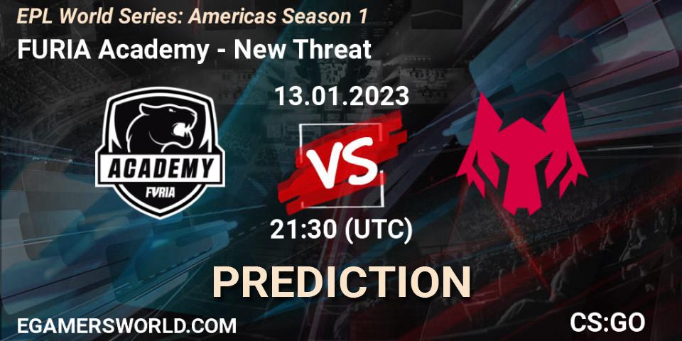 FURIA Academy vs New Threat: Betting TIp, Match Prediction. 13.01.23. CS2 (CS:GO), EPL World Series: Americas Season 1