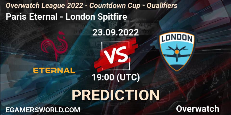 Paris Eternal vs London Spitfire: Betting TIp, Match Prediction. 23.09.22. Overwatch, Overwatch League 2022 - Countdown Cup - Qualifiers
