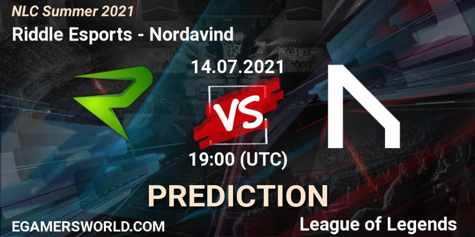 Riddle Esports vs Nordavind: Betting TIp, Match Prediction. 14.07.2021 at 19:00. LoL, NLC Summer 2021