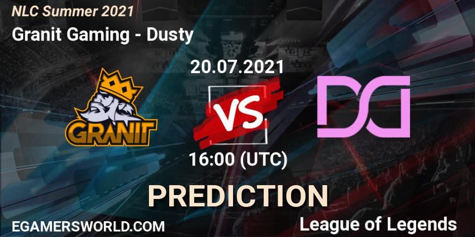 Granit Gaming vs Dusty: Betting TIp, Match Prediction. 20.07.21. LoL, NLC Summer 2021