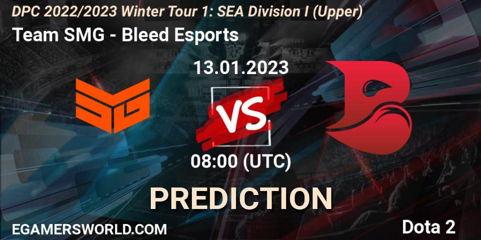 Team SMG vs Bleed Esports: Betting TIp, Match Prediction. 13.01.23. Dota 2, DPC 2022/2023 Winter Tour 1: SEA Division I (Upper)