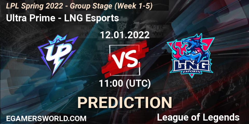 Ultra Prime vs LNG Esports: Betting TIp, Match Prediction. 12.01.22. LoL, LPL Spring 2022 - Group Stage (Week 1-5)