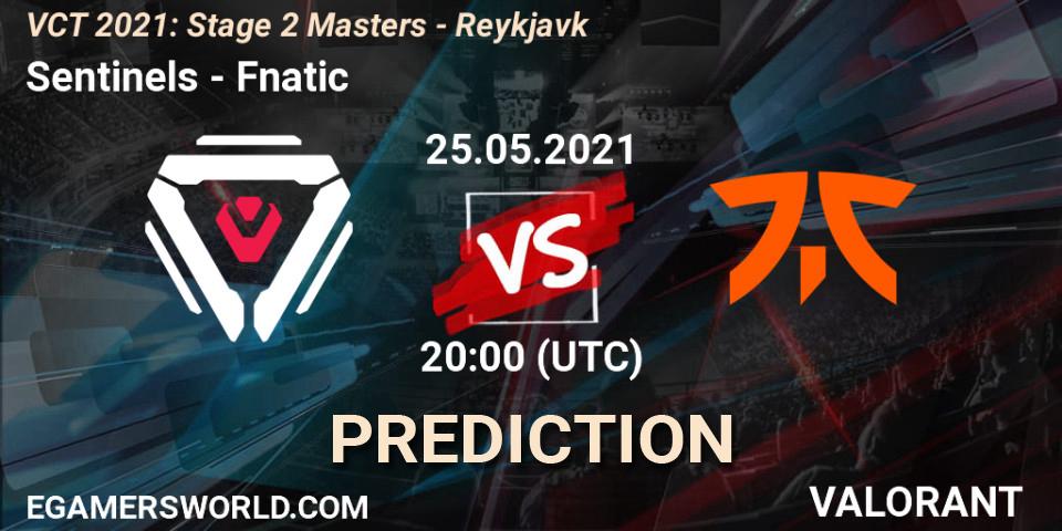 Sentinels vs Fnatic: Betting TIp, Match Prediction. 25.05.2021 at 22:00. VALORANT, VCT 2021: Stage 2 Masters - Reykjavík