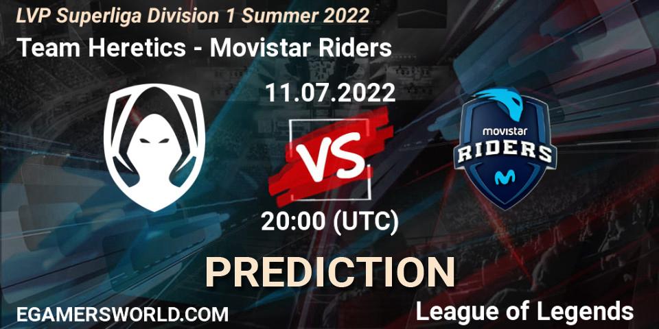Team Heretics vs Movistar Riders: Betting TIp, Match Prediction. 11.07.22. LoL, LVP Superliga Division 1 Summer 2022