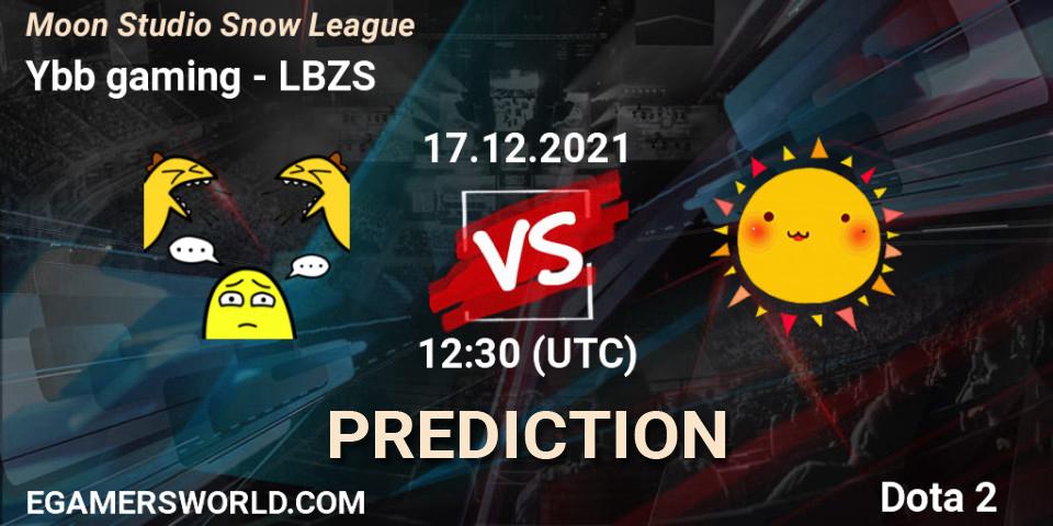 Ybb gaming vs LBZS: Betting TIp, Match Prediction. 18.12.2021 at 07:00. Dota 2, Moon Studio Snow League