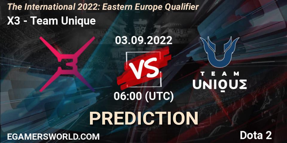 X3 vs Team Unique: Betting TIp, Match Prediction. 03.09.22. Dota 2, The International 2022: Eastern Europe Qualifier