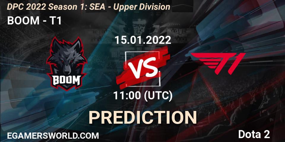 BOOM vs T1: Betting TIp, Match Prediction. 15.01.2022 at 11:33. Dota 2, DPC 2022 Season 1: SEA - Upper Division