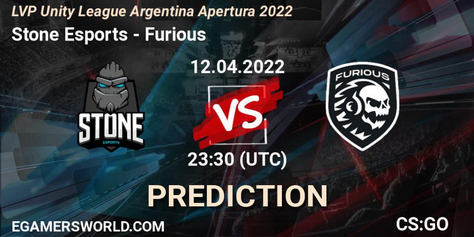 Stone Esports vs Furious: Betting TIp, Match Prediction. 12.04.2022 at 23:30. Counter-Strike (CS2), LVP Unity League Argentina Apertura 2022
