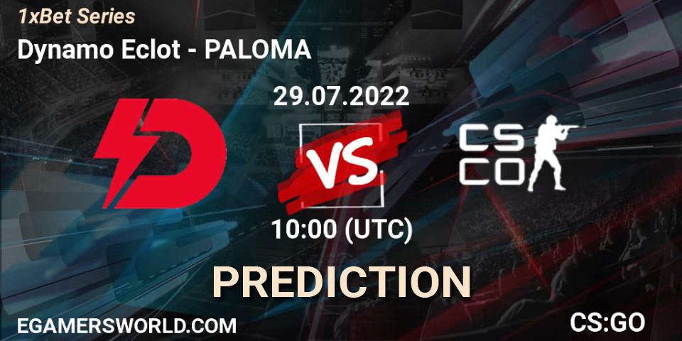 Dynamo Eclot vs PALOMA: Betting TIp, Match Prediction. 29.07.22. CS2 (CS:GO), 1xBet Series