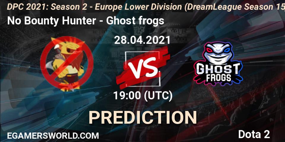 No Bounty Hunter vs Ghost frogs: Betting TIp, Match Prediction. 28.04.2021 at 20:00. Dota 2, DPC 2021: Season 2 - Europe Lower Division (DreamLeague Season 15)