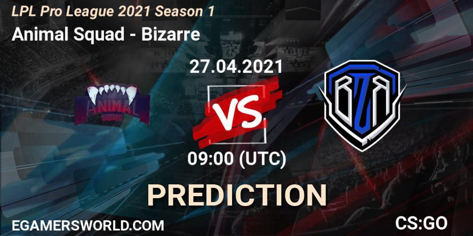 Animal Squad vs Bizarre: Betting TIp, Match Prediction. 27.04.21. CS2 (CS:GO), LPL Pro League 2021 Season 1