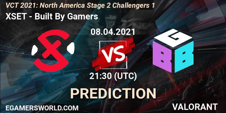XSET vs Built By Gamers: Betting TIp, Match Prediction. 08.04.2021 at 21:45. VALORANT, VCT 2021: North America Stage 2 Challengers 1