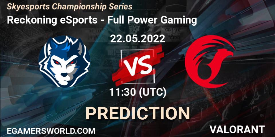 Reckoning eSports vs Full Power Gaming: Betting TIp, Match Prediction. 23.05.2022 at 11:30. VALORANT, Skyesports Championship Series