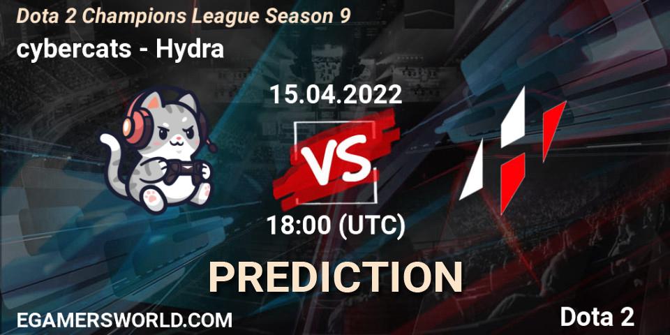 cybercats vs Hydra: Betting TIp, Match Prediction. 15.04.2022 at 18:00. Dota 2, Dota 2 Champions League Season 9