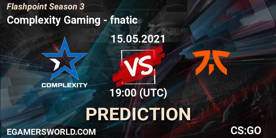 Complexity Gaming vs fnatic: Betting TIp, Match Prediction. 15.05.21. CS2 (CS:GO), Flashpoint Season 3