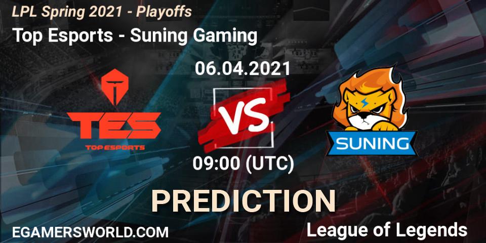Top Esports vs Suning Gaming: Betting TIp, Match Prediction. 06.04.21. LoL, LPL Spring 2021 - Playoffs