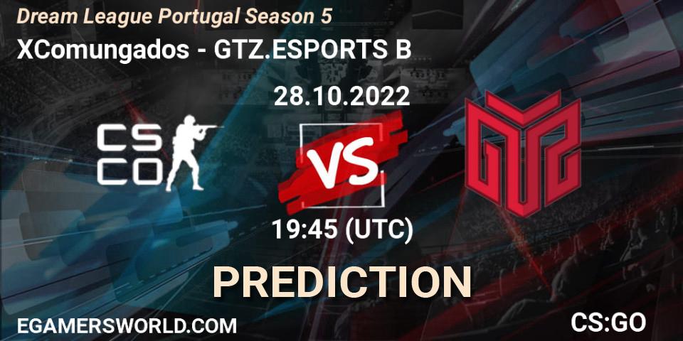 XComungados vs GTZ Bulls Esports: Betting TIp, Match Prediction. 28.10.2022 at 19:45. Counter-Strike (CS2), Dream League Portugal Season 5