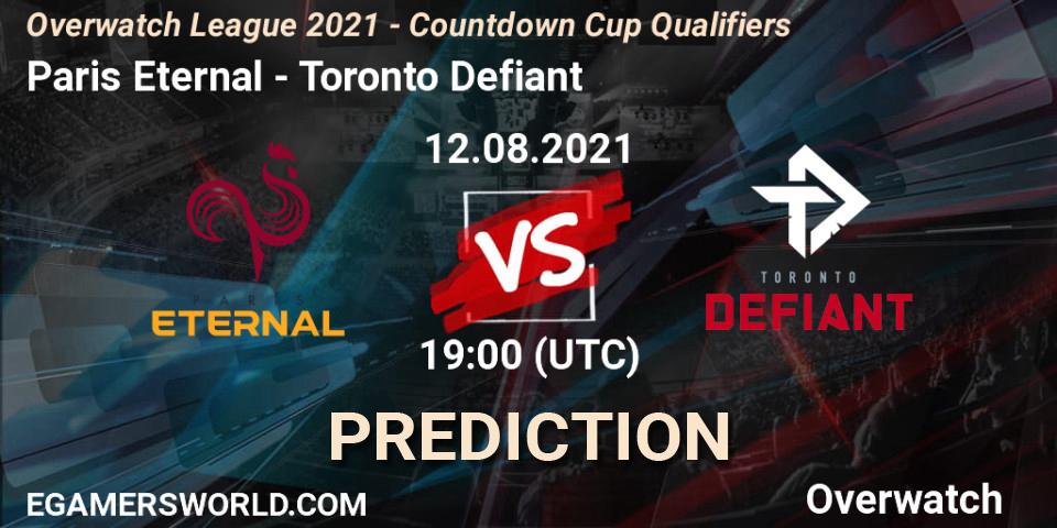 Paris Eternal vs Toronto Defiant: Betting TIp, Match Prediction. 12.08.2021 at 19:00. Overwatch, Overwatch League 2021 - Countdown Cup Qualifiers
