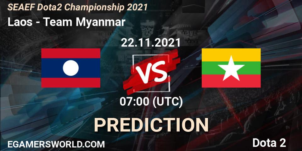 Laos vs Team Myanmar: Betting TIp, Match Prediction. 22.11.21. Dota 2, SEAEF Dota2 Championship 2021