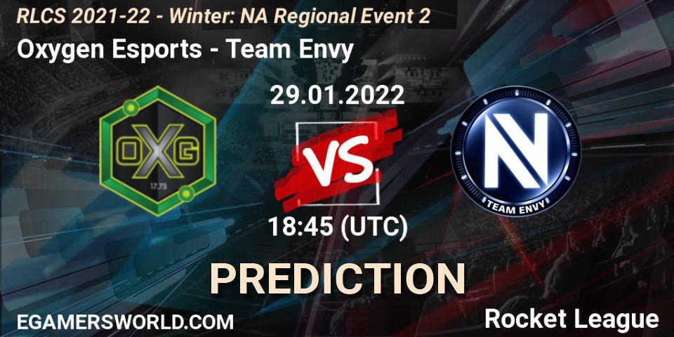 Oxygen Esports vs Team Envy: Betting TIp, Match Prediction. 29.01.2022 at 18:45. Rocket League, RLCS 2021-22 - Winter: NA Regional Event 2
