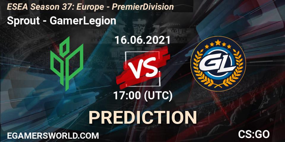 Sprout vs GamerLegion: Betting TIp, Match Prediction. 16.06.21. CS2 (CS:GO), ESEA Season 37: Europe - Premier Division