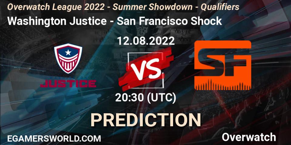Washington Justice vs San Francisco Shock: Betting TIp, Match Prediction. 12.08.22. Overwatch, Overwatch League 2022 - Summer Showdown - Qualifiers