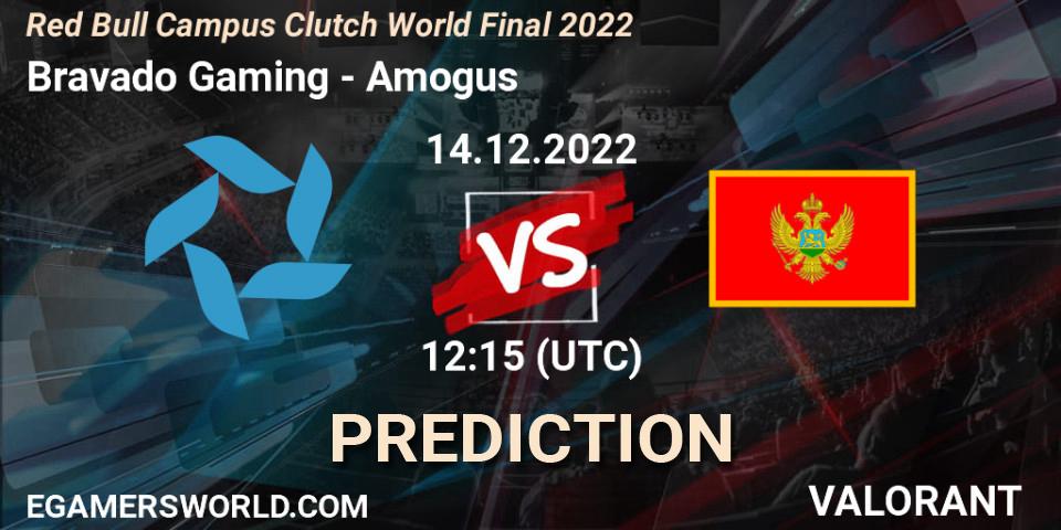 Bravado Gaming vs Amogus: Betting TIp, Match Prediction. 14.12.2022 at 12:15. VALORANT, Red Bull Campus Clutch World Final 2022