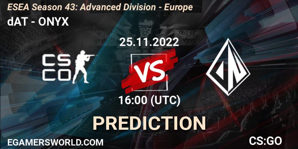 sickboyzz vs ONYX: Betting TIp, Match Prediction. 25.11.22. CS2 (CS:GO), ESEA Season 43: Advanced Division - Europe