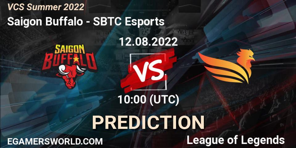 Saigon Buffalo vs SBTC Esports: Betting TIp, Match Prediction. 12.08.2022 at 10:00. LoL, VCS Summer 2022