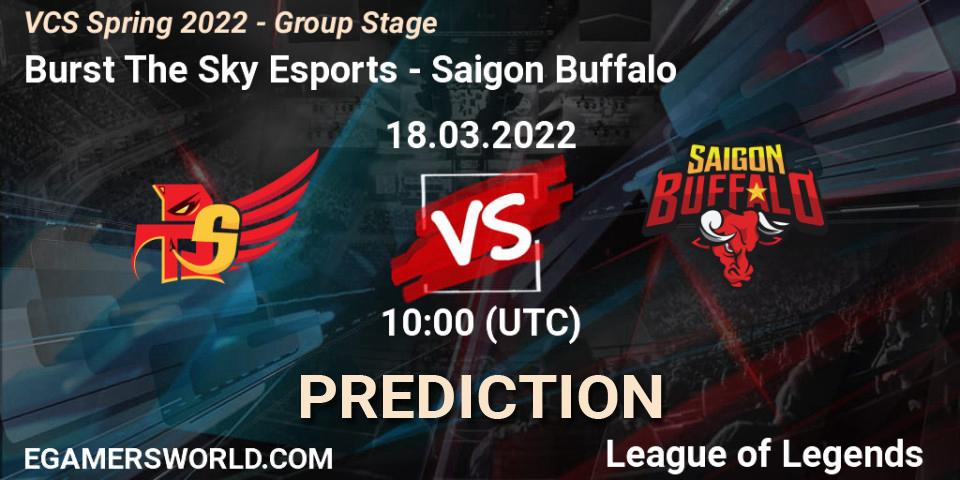 Burst The Sky Esports vs Saigon Buffalo: Betting TIp, Match Prediction. 18.03.22. LoL, VCS Spring 2022 - Group Stage 