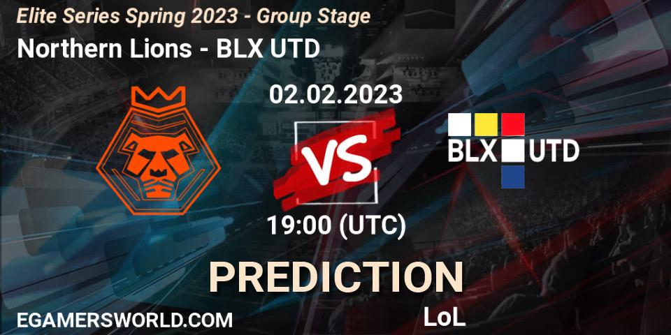 Northern Lions vs BLX UTD: Betting TIp, Match Prediction. 02.02.2023 at 19:00. LoL, Elite Series Spring 2023 - Group Stage