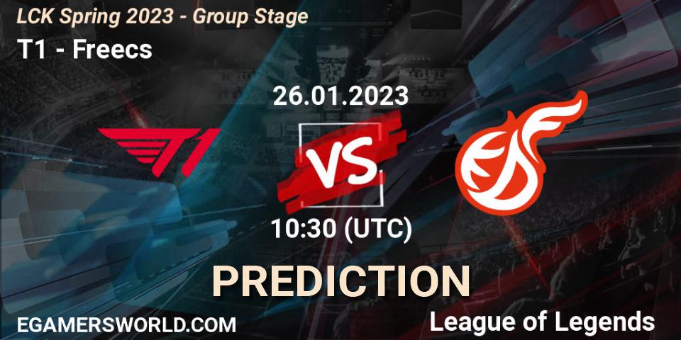 T1 vs Freecs: Betting TIp, Match Prediction. 26.01.23. LoL, LCK Spring 2023 - Group Stage