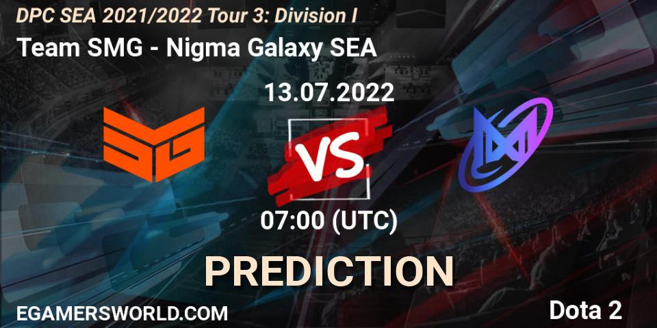 Team SMG vs Nigma Galaxy SEA: Betting TIp, Match Prediction. 13.07.22. Dota 2, DPC SEA 2021/2022 Tour 3: Division I