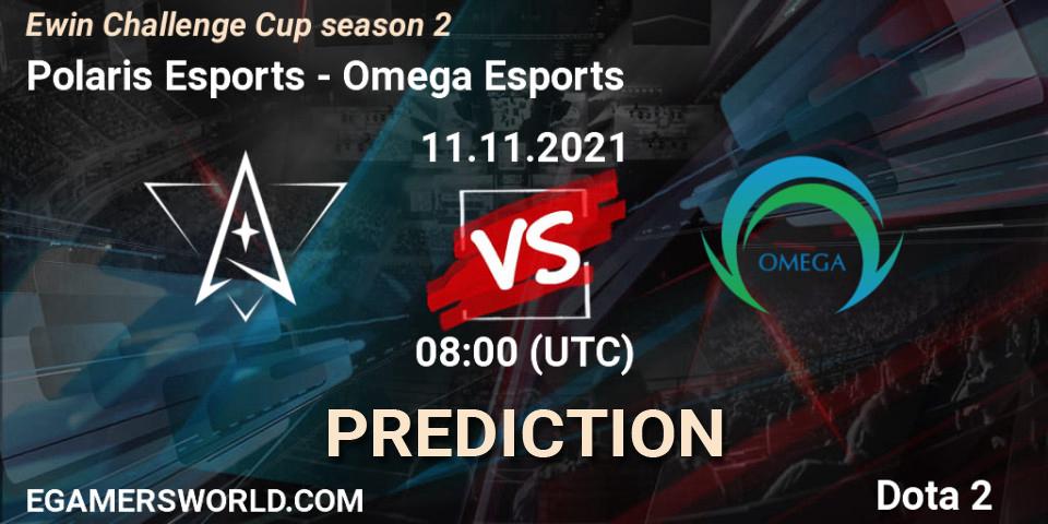 Polaris Esports vs Omega Esports: Betting TIp, Match Prediction. 11.11.21. Dota 2, Ewin Challenge Cup season 2
