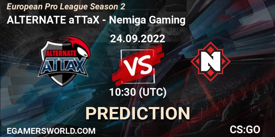 ALTERNATE aTTaX vs Nemiga Gaming: Betting TIp, Match Prediction. 24.09.22. CS2 (CS:GO), European Pro League Season 2