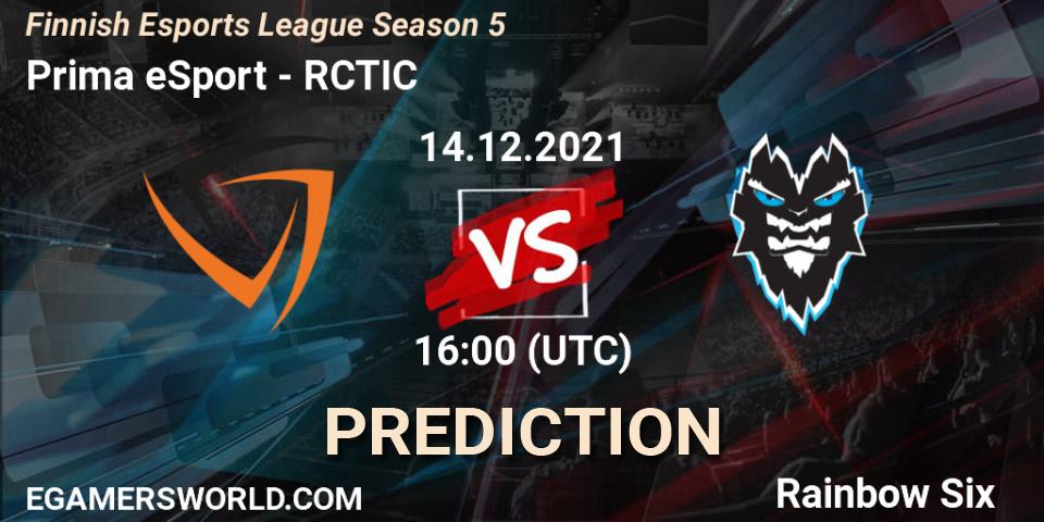 Prima eSport vs RCTIC: Betting TIp, Match Prediction. 14.12.2021 at 16:00. Rainbow Six, Finnish Esports League Season 5