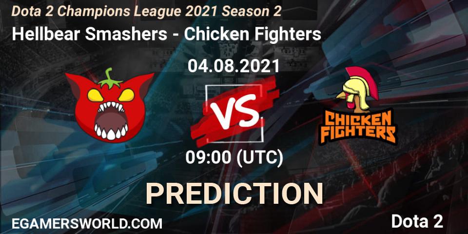 Hellbear Smashers vs Chicken Fighters: Betting TIp, Match Prediction. 04.08.2021 at 09:02. Dota 2, Dota 2 Champions League 2021 Season 2