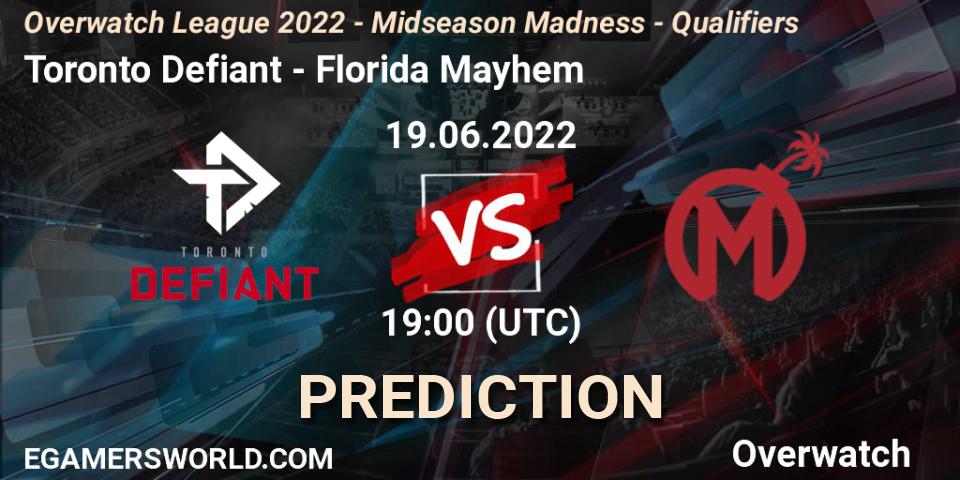 Toronto Defiant vs Florida Mayhem: Betting TIp, Match Prediction. 19.06.2022 at 19:00. Overwatch, Overwatch League 2022 - Midseason Madness - Qualifiers