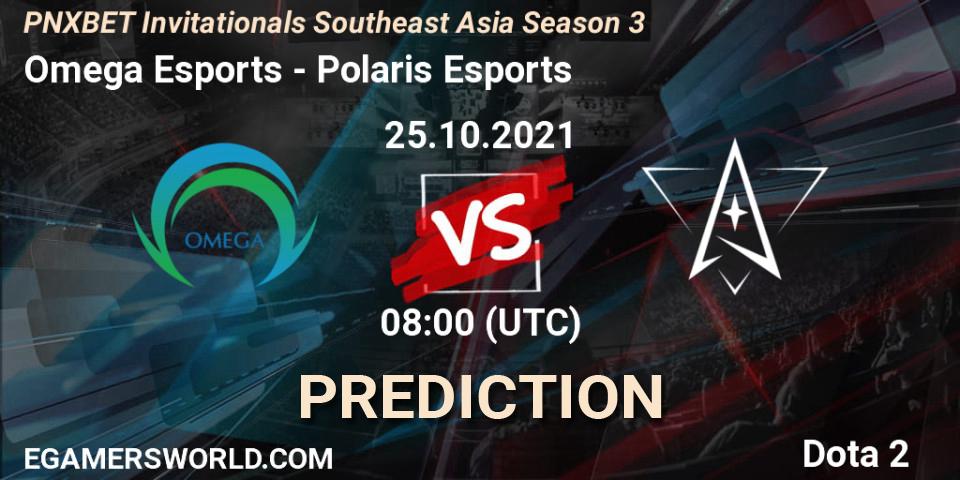Omega Esports vs Polaris Esports: Betting TIp, Match Prediction. 25.10.2021 at 08:08. Dota 2, PNXBET Invitationals Southeast Asia Season 3