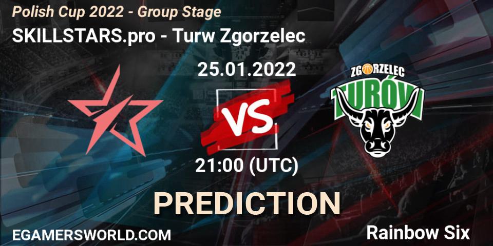 SKILLSTARS.pro vs Turów Zgorzelec: Betting TIp, Match Prediction. 25.01.2022 at 21:00. Rainbow Six, Polish Cup 2022 - Group Stage