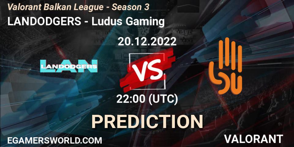 LANDODGERS vs Ludus Gaming: Betting TIp, Match Prediction. 20.12.22. VALORANT, Valorant Balkan League - Season 3