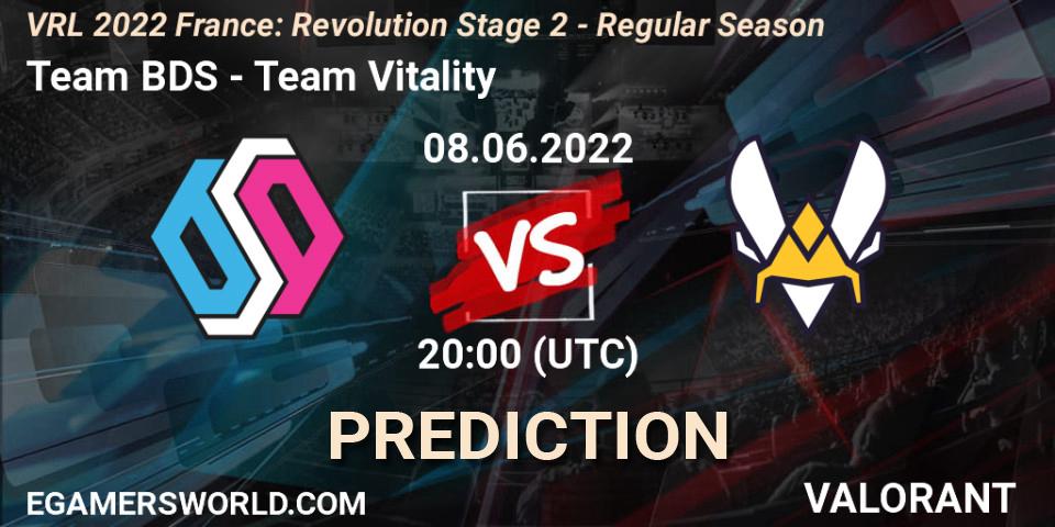 Team BDS vs Team Vitality: Betting TIp, Match Prediction. 08.06.2022 at 20:00. VALORANT, VRL 2022 France: Revolution Stage 2 - Regular Season